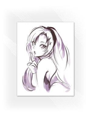 Bebe Art Print - Smooth Purple